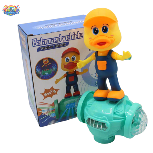 Funny Duck Balanced Vehicle Toy for Kids – 360° Rotating Musical Toy with 5D LED Lights & Sound