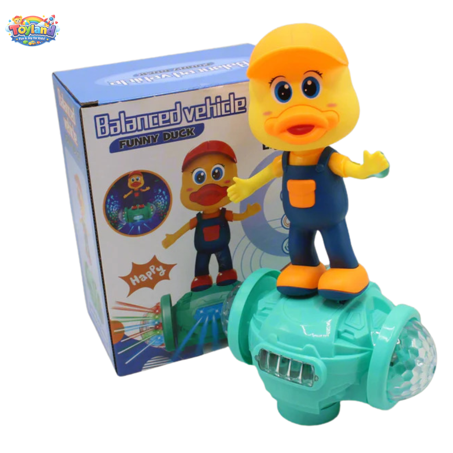 Funny Duck Balanced Vehicle Toy for Kids – 360° Rotating Musical Toy with 5D LED Lights & Sound