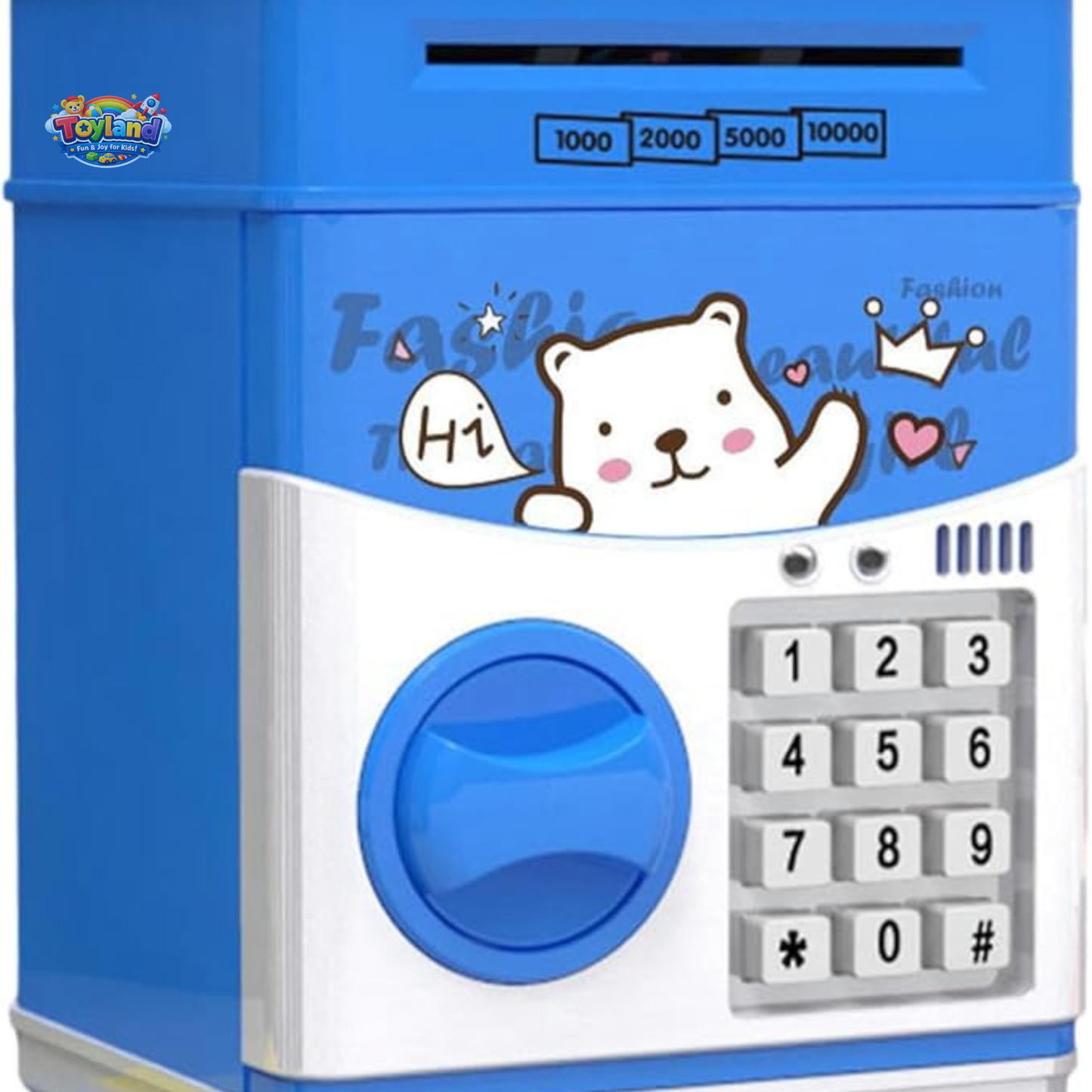Musical Bear Treasure Safe – Electronic Money Box with Physical Key & Nursery Rhymes