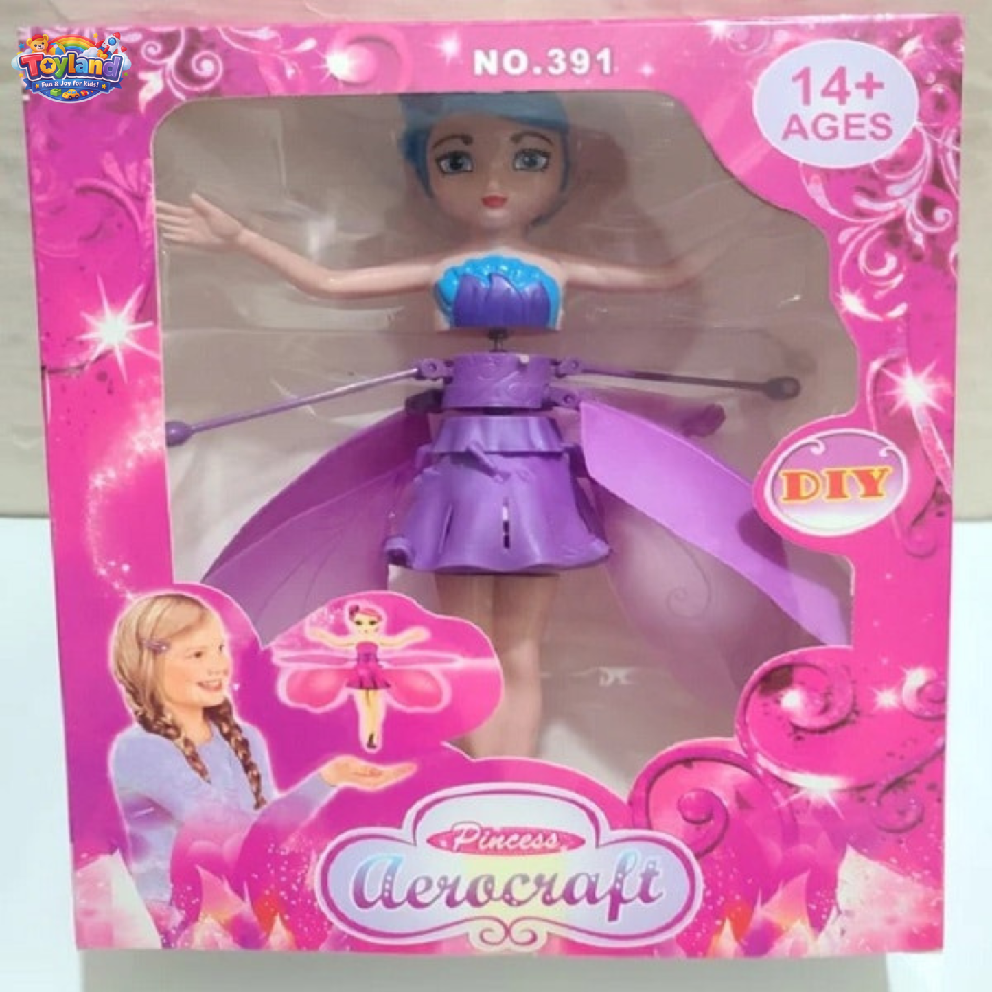 Magical Flying Fairy Doll for Girls – Hand Sensor Control Induction Flying Princess with LED Lights & USB Charging – Best Birthday Gift for Kids (Ages 6+)