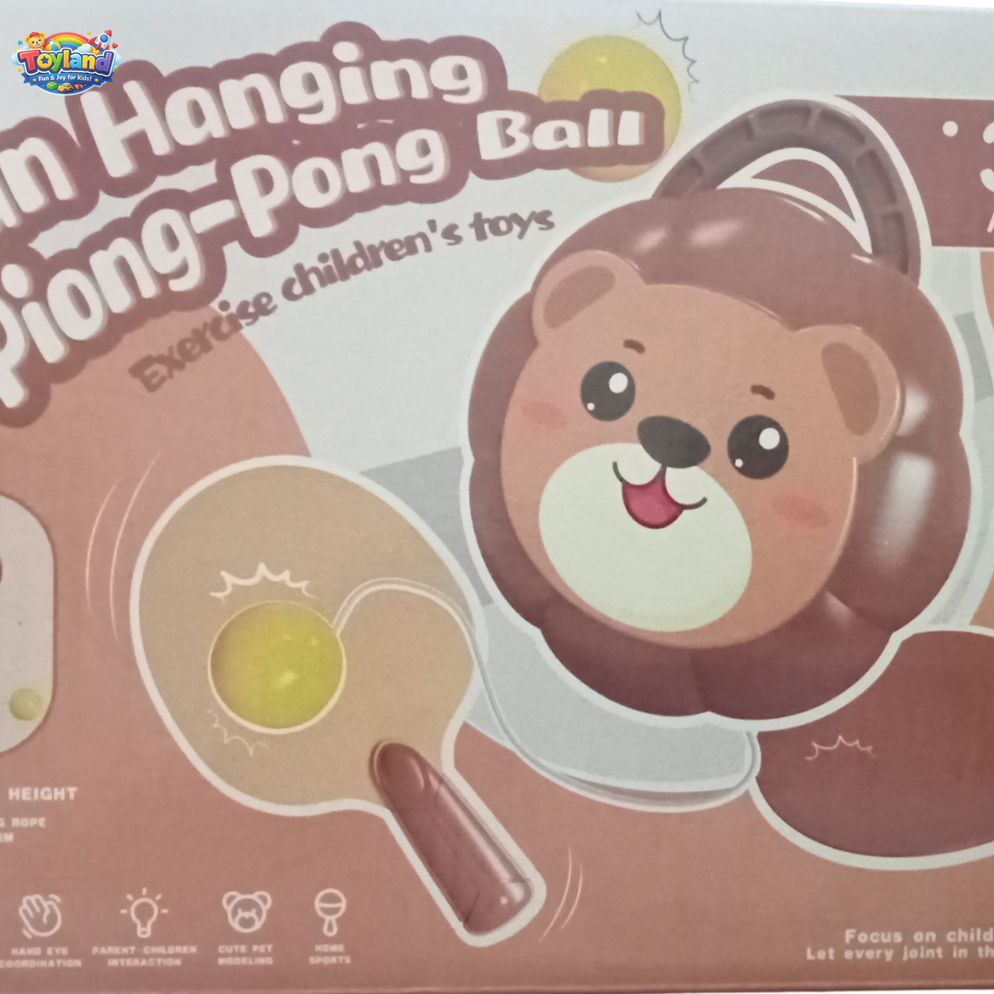 Indoor Hanging Table Tennis Trainer for Kids – Portable Self-Training Ping Pong Set with 2 Rackets & 5 Balls