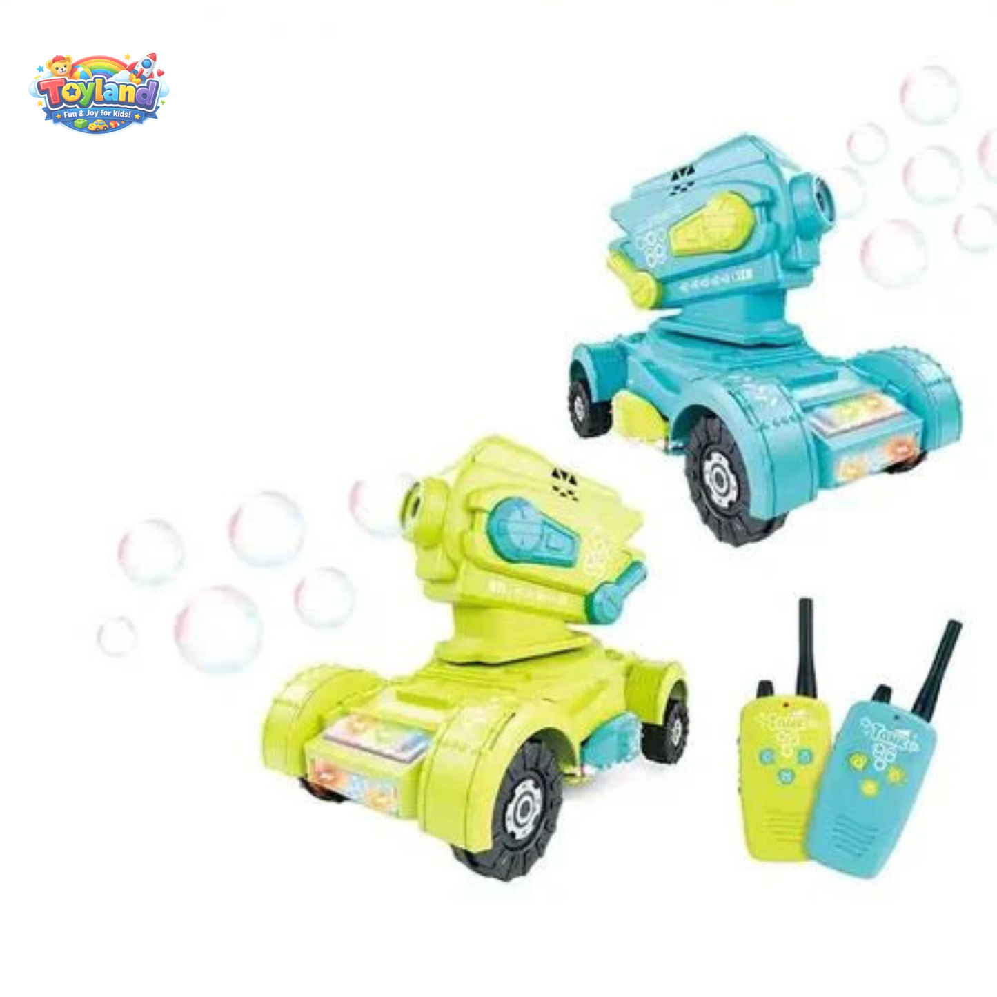 R/C Tank Bubble Machine for Kids – 4WD Remote Control Stunt Car with Automatic Bubble Blaster & LED Lights
