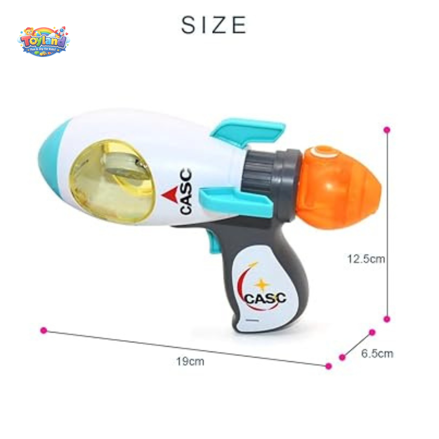 Space Rocket Projection Gun for Kids – Luminous Music Toy with Atomizing Mist Effect & Astronaut Projection