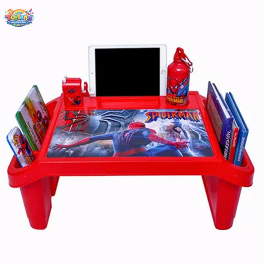 Kids’ 2-in-1 Multipurpose Study Table & Activity Desk – Available in Superhero (Spider-Man/Hulk) & Minions Editions – Portable Tablet Holder & Book Storage