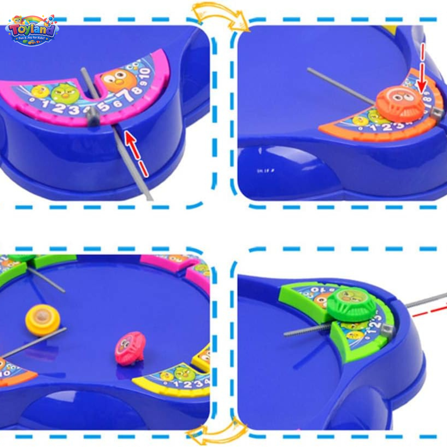 Ultimate Spinning Top Battle Arena Game Set – 4-Player Multiplayer Battle Board with Gyro Tops & Launchers – Action-Packed Competitive Toy for Kids Boys & Girls